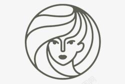 理发标志女性简洁符号图标高清图片