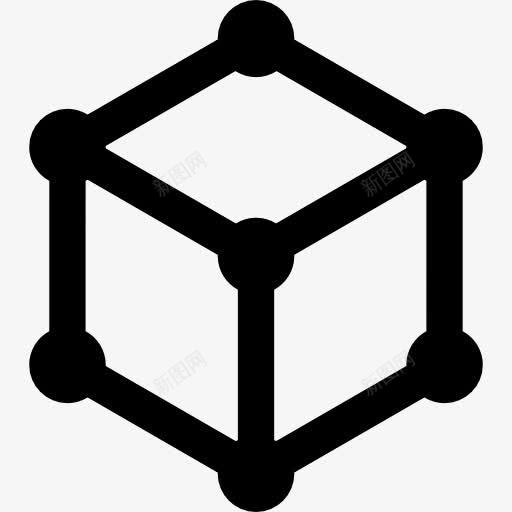3D魔方图标png_新图网 https://ixintu.com 冰块 几何 广场 形状 立方体