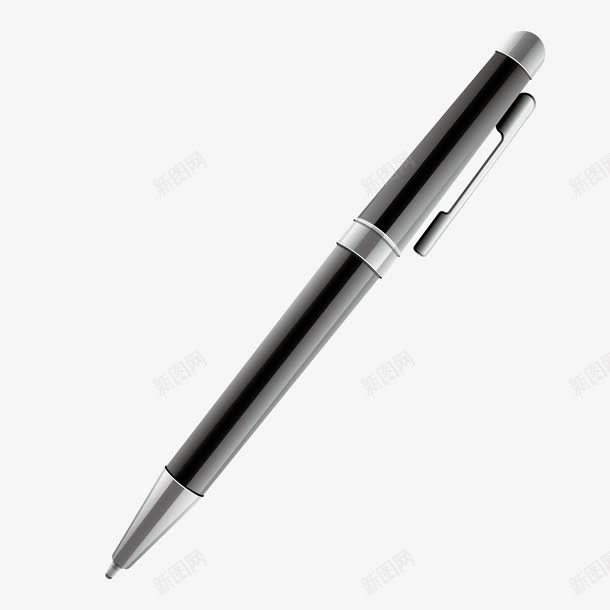 黑色质感商务钢笔签字笔png免抠素材_新图网 https://ixintu.com 商务 签字笔 质感 钢笔 黑色