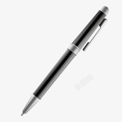 黑色签字笔黑色质感商务钢笔签字笔高清图片