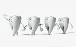 牙痛牙齿3D健康修复图高清图片