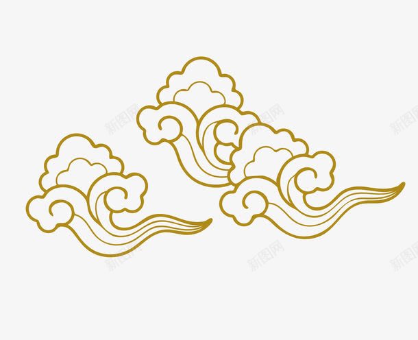 传统云朵png免抠素材_新图网 https://ixintu.com 云朵 云简笔画 传统 传统文化 矢量云纹 纹理 设计