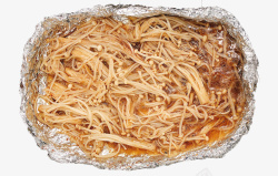 美味的金针菇锡纸烤金针菇高清图片