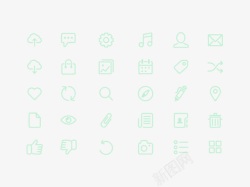 icon我的订单浅蓝icon功能图标一套高清图片