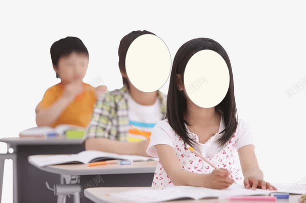 儿童上课png免抠素材_新图网 https://ixintu.com 学生上课 教育类素材 认真听讲的学生