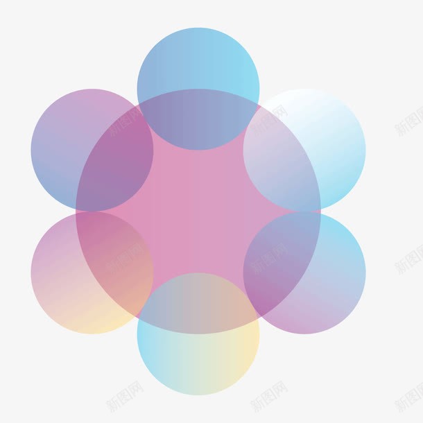 彩色圆形叠加png免抠素材_新图网 https://ixintu.com 光泽 反光 叠加 商务 圆形 彩色 渐变 环绕