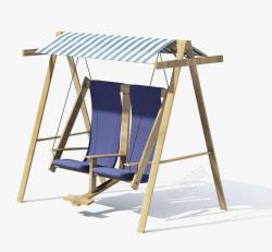 家用吊椅有质感的木质休闲吊椅元素高清图片