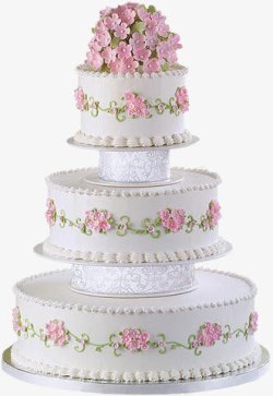婚礼花朵蛋糕双层素材