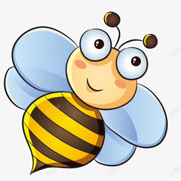卡通版飞翔的小蜜蜂png免抠素材_新图网 https://ixintu.com 免抠图 卡通蜜蜂 小蜜蜂 效果图 昆虫 装饰图 装饰画 黄色