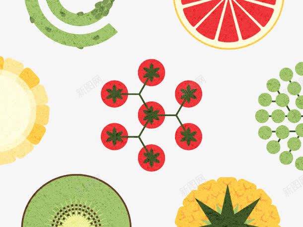 水果底纹png免抠素材_新图网 https://ixintu.com 柚子 水果 番茄 美食 葡萄柚 西柚