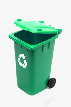 简约垃圾桶绿色简约保护环境可回收标志的垃高清图片