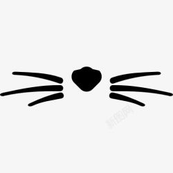 动物鼻子猫的胡须图标高清图片