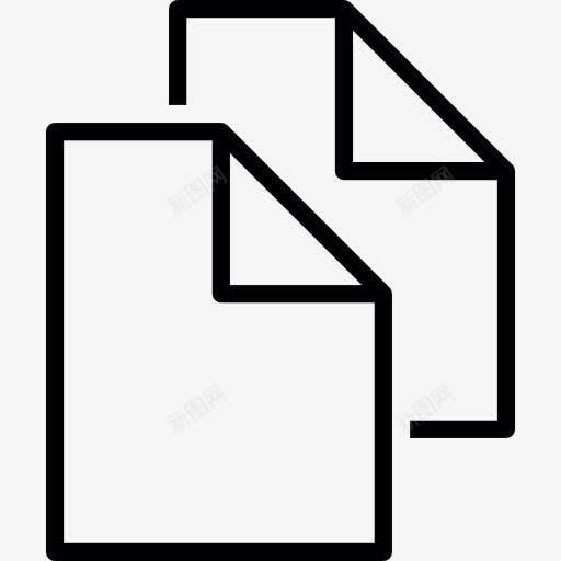 两折叠文件图标png_新图网 https://ixintu.com 折纸 文件 网页