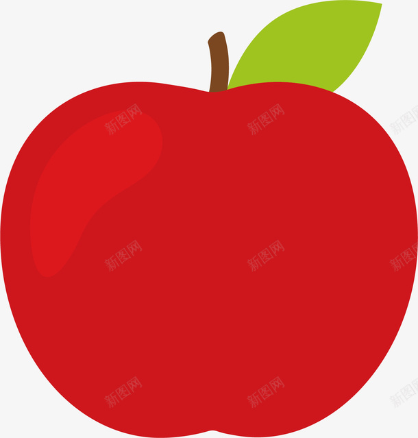新鲜的红苹果矢量图ai免抠素材_新图网 https://ixintu.com 卡通手绘 商务 手绘 新鲜 水果 红苹果 装饰 矢量图