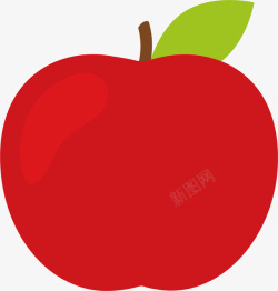 卡通红苹果新鲜的红苹果矢量图高清图片