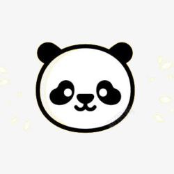 圆形扇子可爱的熊猫圆形头像高清图片