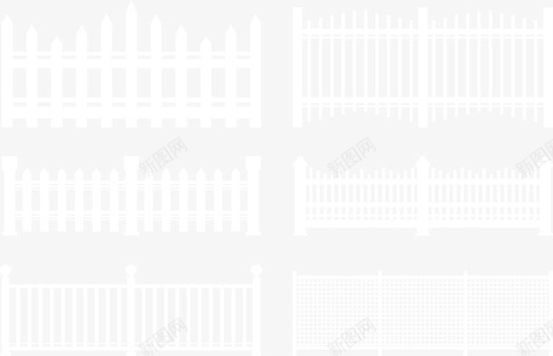 护栏矢量图eps免抠素材_新图网 https://ixintu.com 别墅 家居设计 小区 护栏 栏杆 矢量图