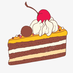 几何食物拼彩色手绘几何蛋糕食物元素矢量图高清图片
