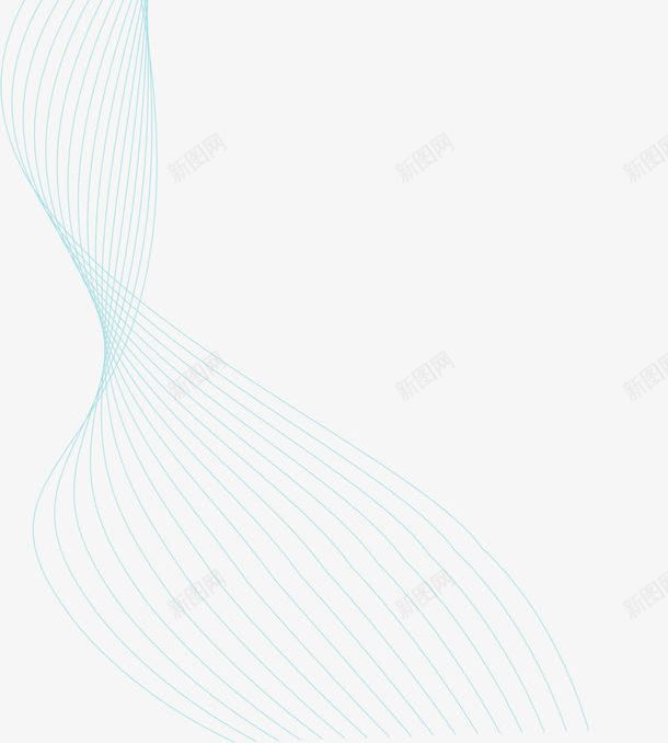 蓝色抽象线条png免抠素材_新图网 https://ixintu.com 抽象 线条 蓝色 设计