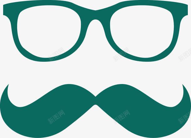 八字胡和眼镜框png免抠素材_新图网 https://ixintu.com 卡通元素 男士 眼镜 胡子