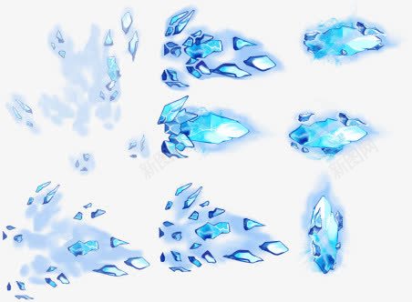 蓝色光效钻石蓝色效果png免抠素材_新图网 https://ixintu.com 效果 蓝色 钻石