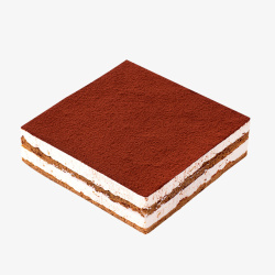 四方形蛋糕方形提拉米苏蛋糕高清图片
