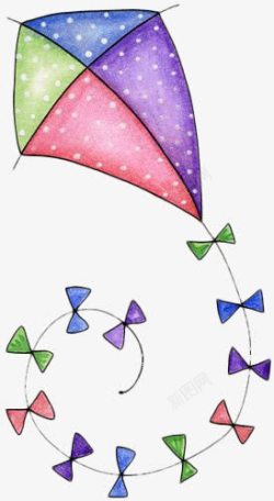 菱形风筝手绘菱形风筝高清图片