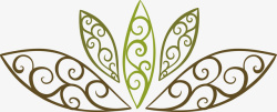 嫩绿色叶子手绘茶叶普洱茶叶矢量图高清图片