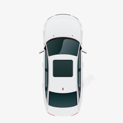平面汽车素材白色卡通小汽车高清图片