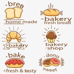 小麦logo手绘面包店标志图标高清图片