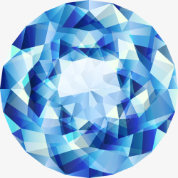 多彩珠宝蓝色卡通水晶宝石高清图片