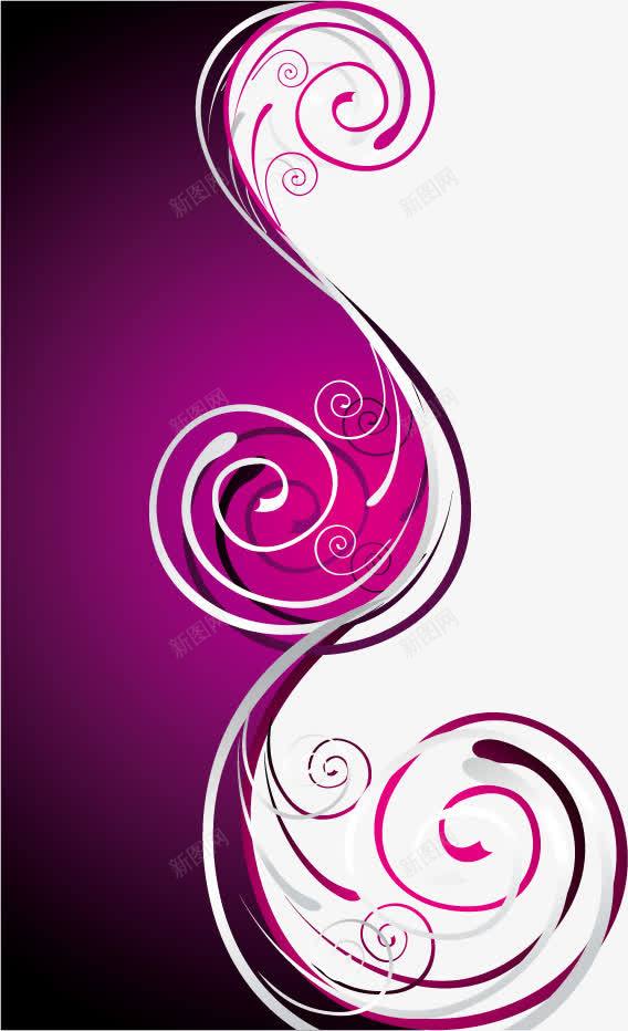 版面图案png免抠素材_新图网 https://ixintu.com 卡片 图形设计 封面设计 矢量素材 紫色花纹 线框