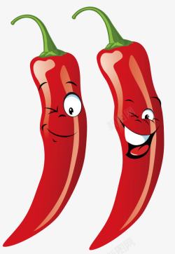大笑的辣椒两个卡通辣椒高清图片