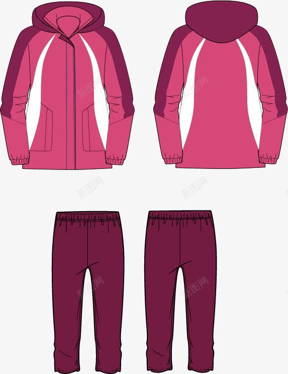 女学生班服png免抠素材_新图网 https://ixintu.com 冲锋衣 女学生 班服 素材 红色