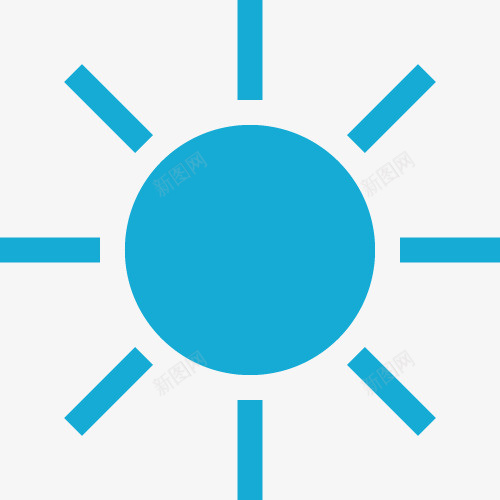蓝色小太阳图标png_新图网 https://ixintu.com app应用图标 天气 天气UI设计 天气图标 小太阳图标 手机天气应用