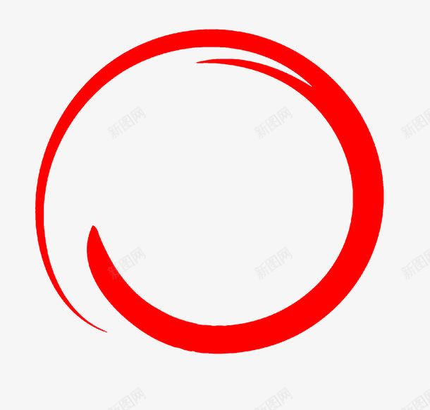 手绘红圈图标png_新图网 https://ixintu.com 圆圈 圈圈 手绘 手绘红圈 标记 画圈 笔触 红圈