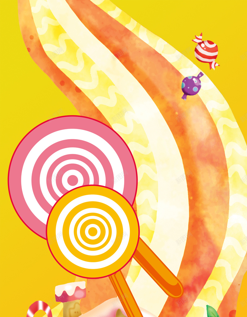 可爱卡通糖果小屋背景psd设计背景_新图网 https://ixintu.com 卡通 可爱 好心情 彩色 手绘 新品 棒棒糖 橙子味 海报 甜品 甜蜜 糖果 素材 背景 草莓味