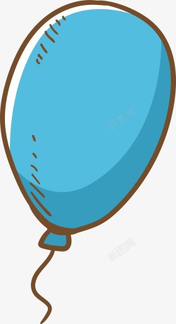 蓝色奶瓶婴儿物品蓝色气球图标矢量图高清图片