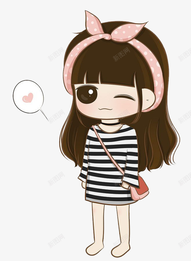 com 卡通 可爱 女孩 小希与阿树 装饰 长发