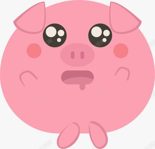 可爱小动物png免抠素材_新图网 https://ixintu.com 可热小猪 可爱表情包 小猪表情包 小胖猪 期待表情 猪头 红色猪头