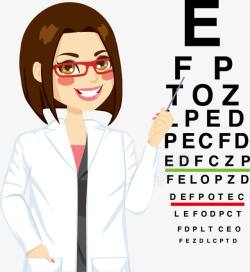 标准视力对照表与眼科医生素素材