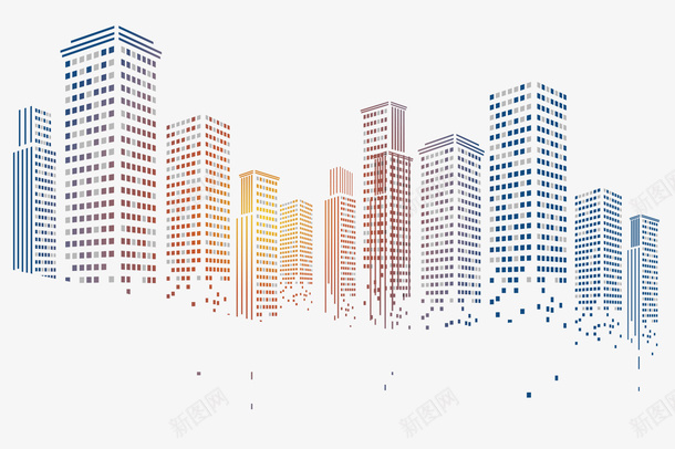 卡通手绘卡通房地产png免抠素材_新图网 https://ixintu.com 创意 动漫动画 卡通房地产 卡通手绘 彩色 简约