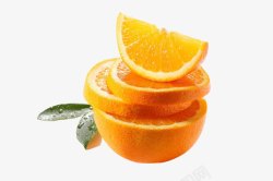 水果橙子切开素材