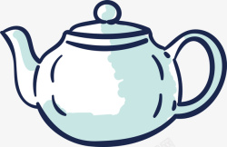 养生茶壶卡通SPA养生茶壶图标高清图片