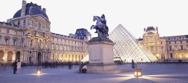 欧式建筑png免抠素材_新图网 https://ixintu.com 巴黎 建筑 法国 罗浮宫