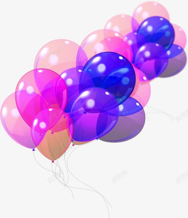 手绘彩色半透明气球海报png免抠素材_新图网 https://ixintu.com 彩色 气球 海报 透明