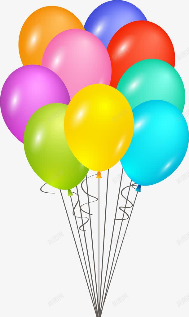 卡通彩色生日快乐气球png免抠素材_新图网 https://ixintu.com 免费气球素材 卡通手绘 彩色气球 氛围装饰 生日快乐气球