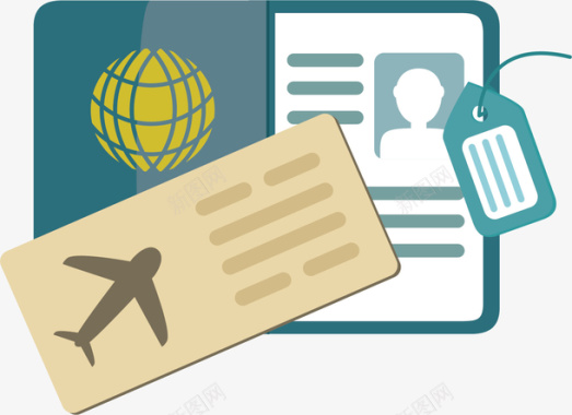 出国护照图标图标