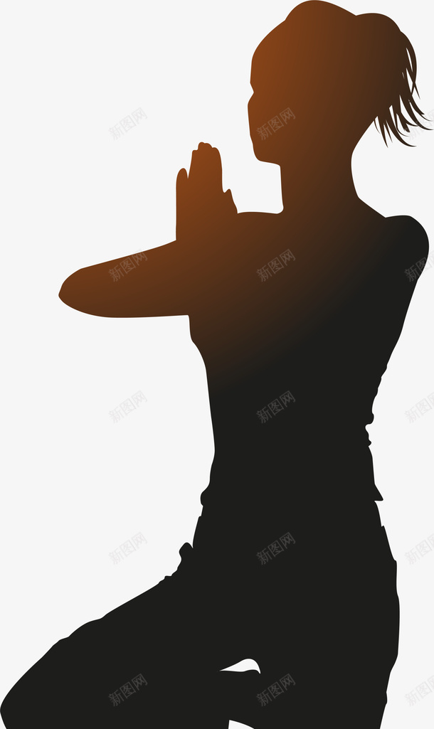 双手合十的女人剪影png免抠素材_新图网 https://ixintu.com 单脚站立 双手合十 女人剪影 祈祷的手 练习瑜伽 锻炼 黑色剪影