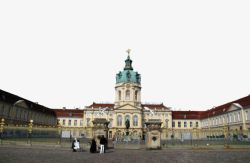 钟楼建筑欧洲旅游景点夏洛滕堡宫高清图片